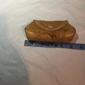 Vintage Tan Leather Coin Purse